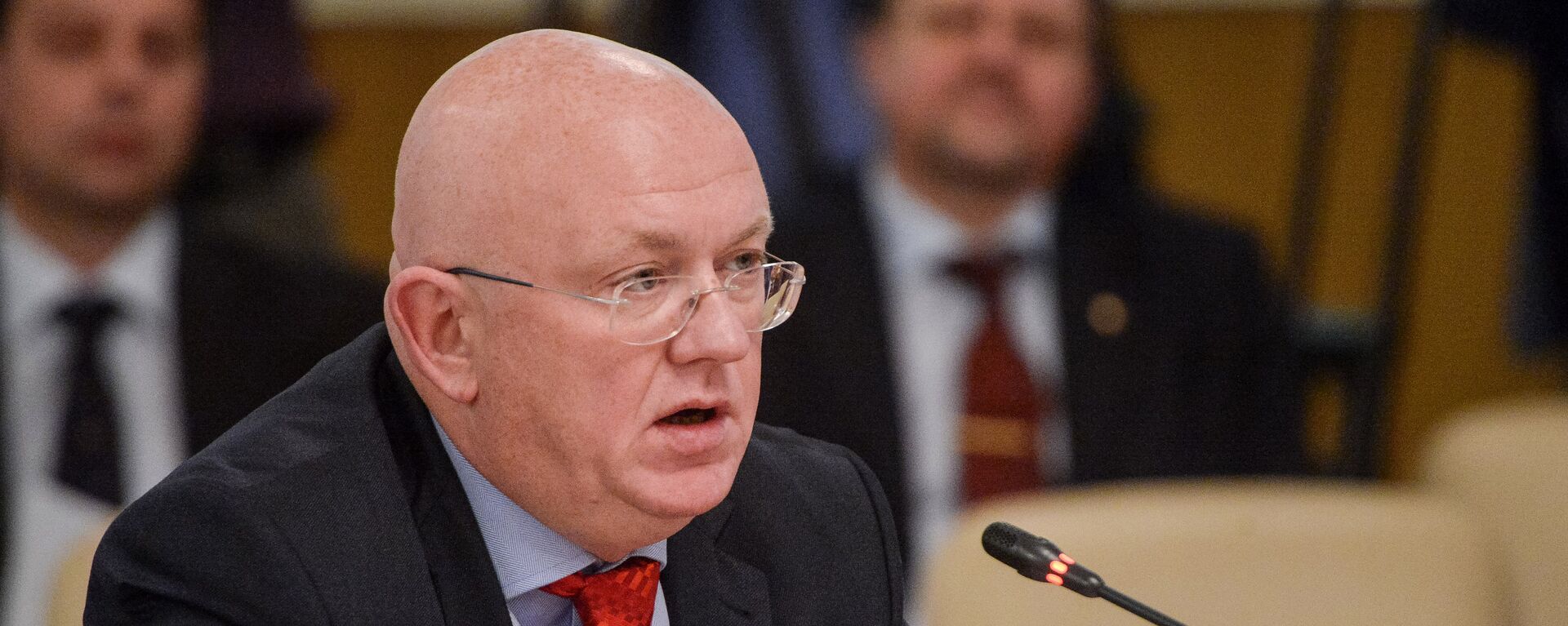 Vasili Nebenzia, el Representante Permanente de Rusia ante las Naciones Unidas en Nueva York, EEUU,  y el Representante de Rusia ante el Consejo de Seguridad de la ONU - Sputnik Mundo, 1920, 17.06.2024