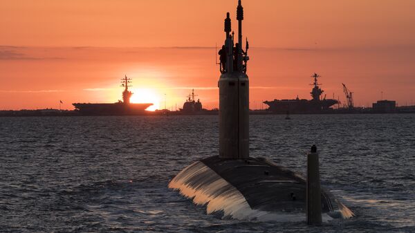 El USS Washington, submarino de clase Virginia de la Marina de Guerra de Estados Unidos - Sputnik Mundo