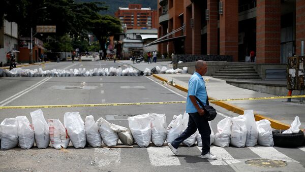 Huelga opositora en Caracas, Venezuela - Sputnik Mundo