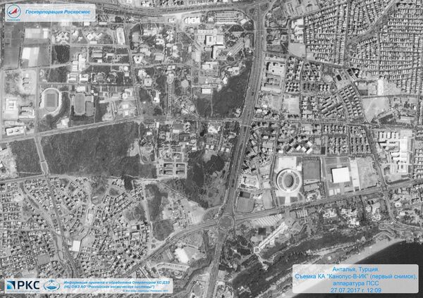 Antalya, en Turquía, vista el 27 de julio de 2017 por la cámara pancromática del satélite ruso Kanopus-V-IK - Sputnik Mundo
