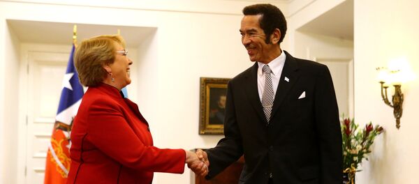 Michelle Bachelet, presidente de Chile, y Ian Khama, presidente de Botsuana - Sputnik Mundo