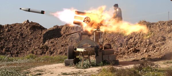 Misil lanzado en Irak Misil lanzado en Irak - Sputnik Mundo