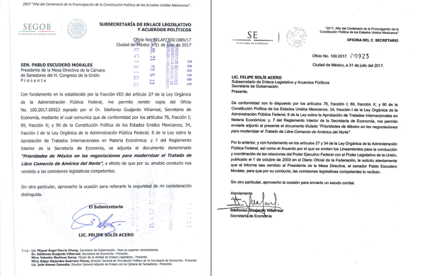 Primeras páginas del documento sobre Prioridades de México en las negociaciones para modernizar el TLCAN - Sputnik Mundo