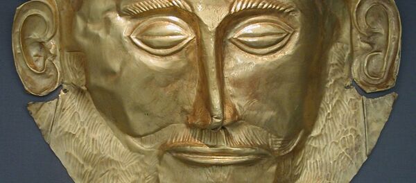 La máscara de Agamenón, de la civilización micénica La máscara de Agamenón, de la civilización micénica - Sputnik Mundo