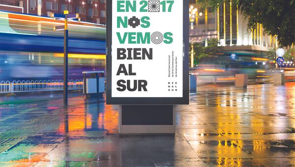 Cartel de Bienalsur - Sputnik Mundo