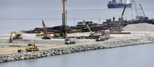 La construcción del puente de Crimea - Sputnik Mundo