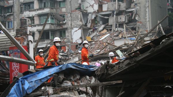 Consecuencias de un terremoto en China (archivo) Consecuencias de un terremoto en China (archivo) - Sputnik Mundo