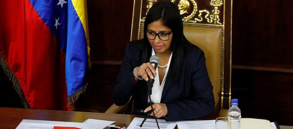 Delcy Rodríguez, presidenta de la Asamblea Nacional Constituyente Delcy Rodríguez, presidenta de la Asamblea Nacional Constituyente - Sputnik Mundo