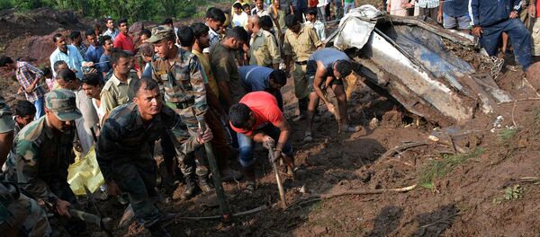 Las consecuencias de las inundaciones en Pradesh, la India (imagen referencial) Las consecuencias de las inundaciones en Pradesh, la India (imagen referencial) - Sputnik Mundo