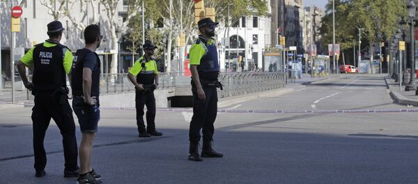 Los policías en Barcelona (archivo) - Sputnik Mundo