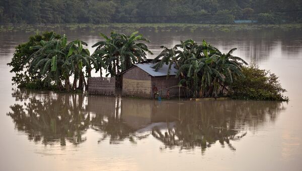 Inundaciones en la India - Sputnik Mundo