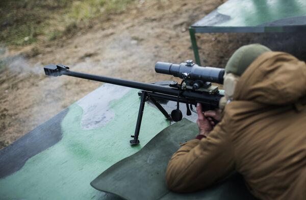 El Fusil de Francotirador de Gran Calibre del Ejército (ASVK) en acción - Sputnik Mundo