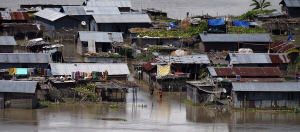 Inundaciones en la India - Sputnik Mundo