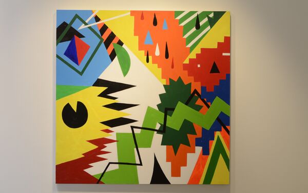 Obras expuestas en el Centro Cultural de España en Montevideo en ocasión de Bienalsur - Sputnik Mundo