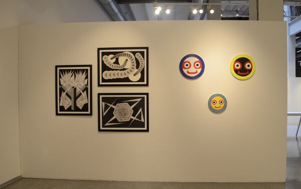 Obras expuestas en el Centro Cultural de España en Montevideo en ocasión de Bienalsur - Sputnik Mundo