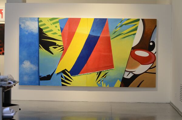 Obras expuestas en el Centro Cultural de España en Montevideo en ocasión de Bienalsur - Sputnik Mundo