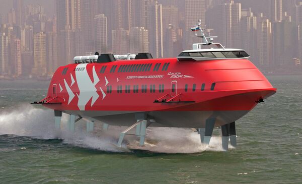 Un barco hidroala Tsiklon-250M - Sputnik Mundo