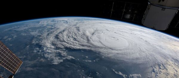 El huracán Harvey visto desde el espacio (archivo) - Sputnik Mundo