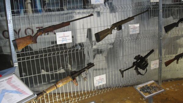 Trofeos de guerra arrebatados a los grupos radicales e insurgentes en Siria y expuestos en Rusia en el marco del Foro Internacional Army 2017. - Sputnik Mundo