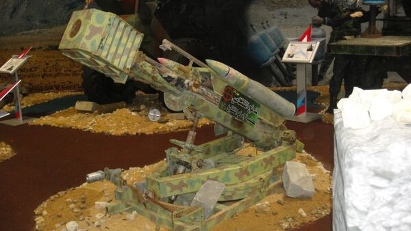 Cañón estático calibre 120mm (producción propia) arrebatado a Daesh en Siria y expuesto en Rusia en el marco del Foro Internacional Army 2017. - Sputnik Mundo