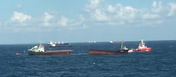 Carguero Leonardo partido en el mar Negro, 27 de agosto de 2017 - Sputnik Mundo