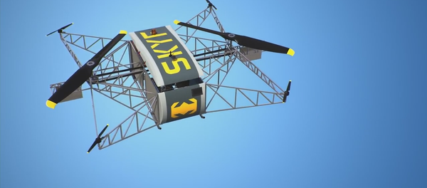 La aeronave no tripulada SKYF (captura de pantalla) - Sputnik Mundo