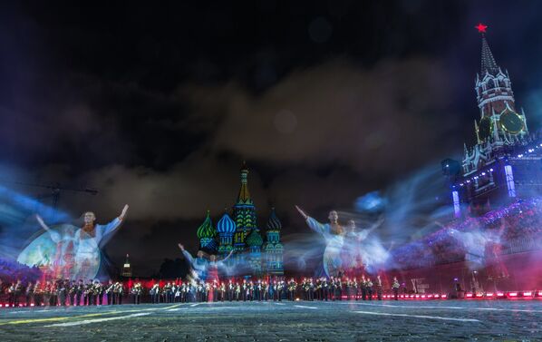 La espectacular ceremonia de inauguración del festival Torre Spásskaya en Moscú - Sputnik Mundo