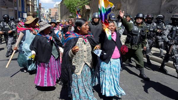 Protestas en La Paz - Sputnik Mundo