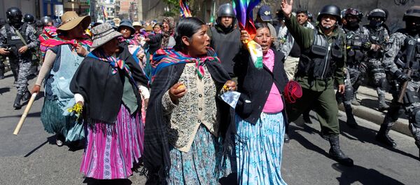 Protestas en La Paz - Sputnik Mundo