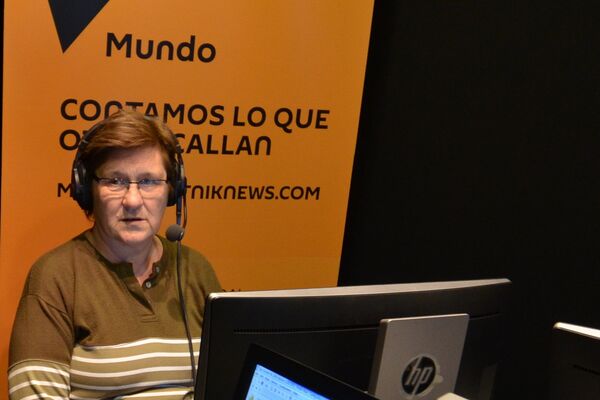 María Cristina Zabalkin, viuda de Vladimir Roslik, en los estudios de Sputnik en Montevideo - Sputnik Mundo