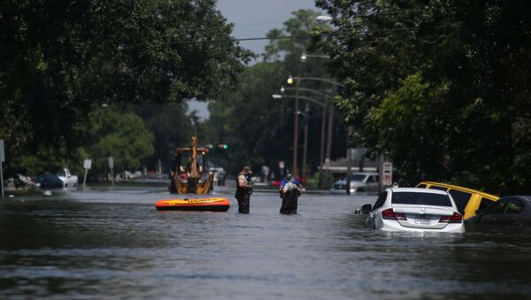 Consecuencias del huracán Harvey en Porth Arthur, Texas - Sputnik Mundo