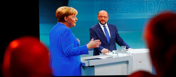 Debate electoral entre Angela Merkel y Martin Schulz - Sputnik Mundo