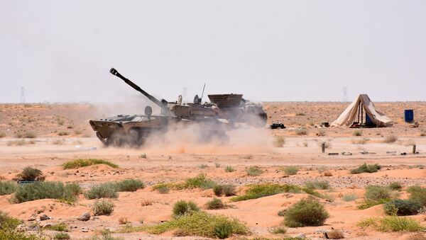 La artillería del Ejército sirio cerca de Deir Ezzor, Siria - Sputnik Mundo