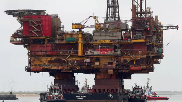 Una plataforma petrolera de la compañía Brent (archivo)
