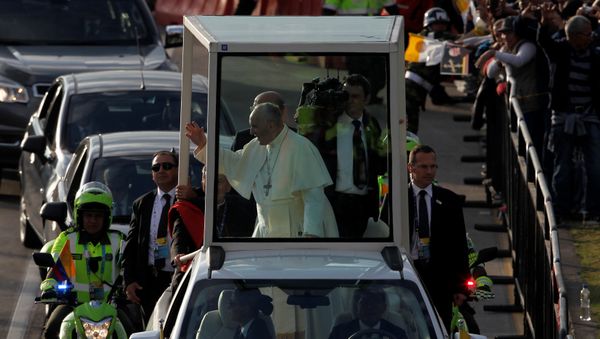El Papa Francisco en Bogotá, Colombia El Papa Francisco en Bogotá, Colombia - Sputnik Mundo