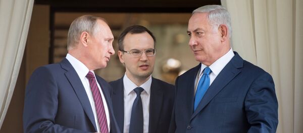 Vladímir Putin, presidente de Rusia, (izda.) y Benjamín Netanyahu, primer ministro de Israel (drcha.) Vladímir Putin, presidente de Rusia, (izda.) y Benjamín Netanyahu, primer ministro de Israel (drcha.) - Sputnik Mundo