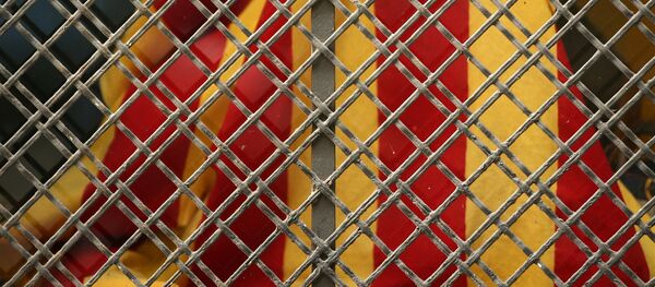 La bandera de Cataluña detrás de la reja - Sputnik Mundo