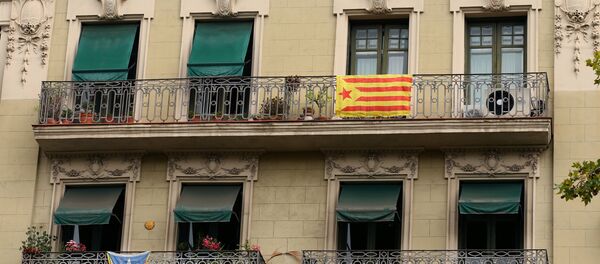 Esteladas, banderas separatistas de Cataluña - Sputnik Mundo