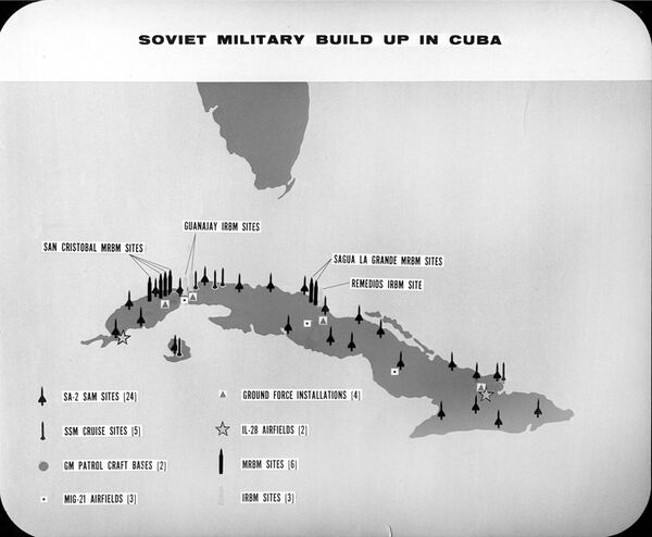 Mapa de los misiles soviéticos en Cuba, octubre 1962 - Sputnik Mundo