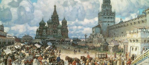 La plaza Roja de Moscú en el siglo XVII, cuadro del artista Apolinari Vasnetsov - Sputnik Mundo