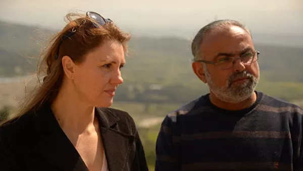 Irina Assaf con su marido Ibrahim - Sputnik Mundo