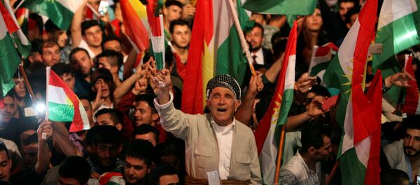 Partidarios del referéndum en el Kurdistán iraquí - Sputnik Mundo