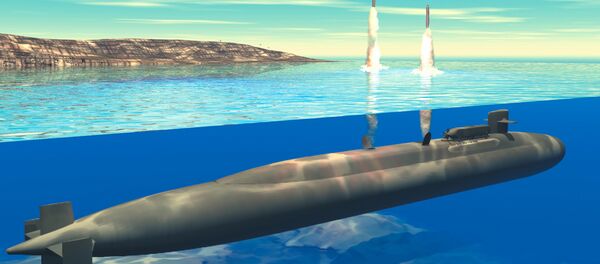 Submarino de clase Ohio (ilustración gráfica) - Sputnik Mundo