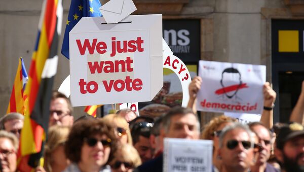 Las manifestaciones an Cataluña - Sputnik Mundo