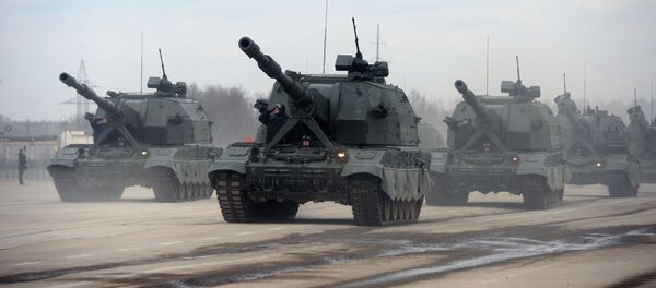 Los sistemas de artillería autopropulsados Koalitsia-SV - Sputnik Mundo