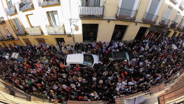 Los partidarios de la independencia de Cataluña en Madrid - Sputnik Mundo