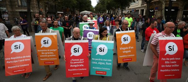 Los partidarios de la independencia de Cataluña - Sputnik Mundo