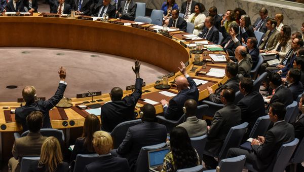Una sesión de la Asamblea General de la ONU Una sesión de la Asamblea General de la ONU - Sputnik Mundo