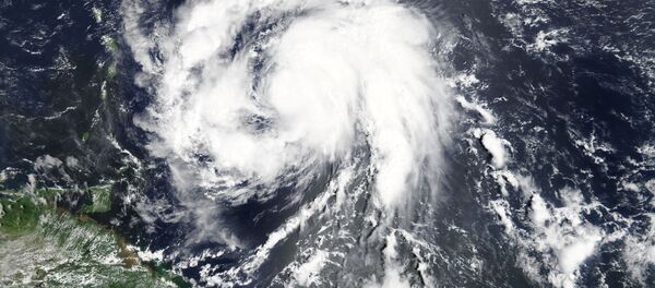 Huracán María visto desde el espacio - Sputnik Mundo