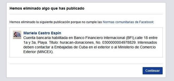 El mensaje de Mariela Castro Espín bloqueado por Facebook - Sputnik Mundo